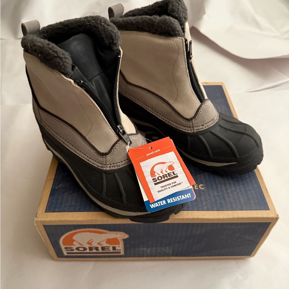 Sorel Kids' Black and Tan Snow Boots